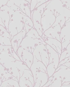 Brewster 2766-42035 Orchis Lavender Flower Branches Wallpaper