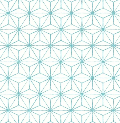 Brewster/ASP 2764-24311 Orion Turquoise Geometric Wallpaper