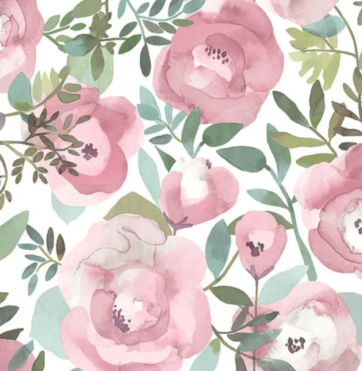 Brewster/ASP 2903-25839 Orla Pink Floral Wallpaper