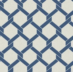 Brewster/ASP 2971-86308 Payton Blue Hexagon Trellis Wallpaper