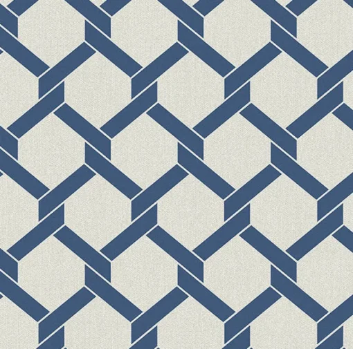 Brewster/ASP 2971-86308 Payton Blue Hexagon Trellis Wallpaper