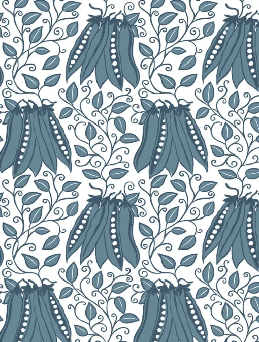 Brewster/ASP 2821-25118 Peas in a Pod Teal Garden Wallpaper