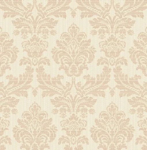 Brewster 2834-25060 Piers Rose Gold Texture Damask Wallpaper