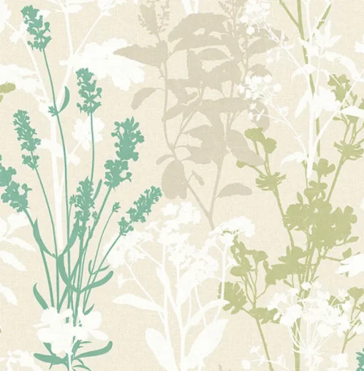 Brewster 2814-24573 Pippin Green Wild Flowers Wallpaper