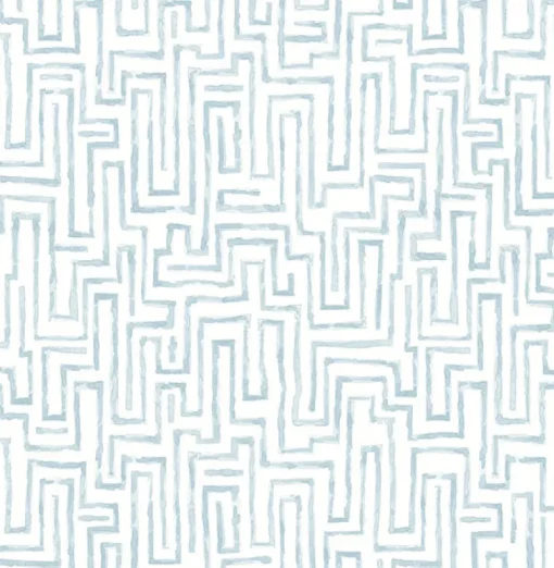Brewster/ASP 2861-25701 Ramble Blue Geometric Wallpaper