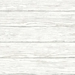 Brewster 3120-13695 Rehoboth White Distressed Wood Wallpaper