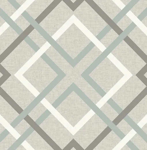 Brewster 2904-22649 Saltire Taupe Geometric Wallpaper