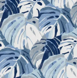 Brewster/ASP 2969-26007 Samara Blue Monstera Leaf Wallpaper