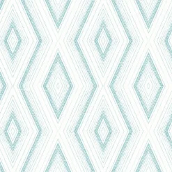 Brewster 3120-13661 Santa Cruz Turquoise Geometric Wallpaper