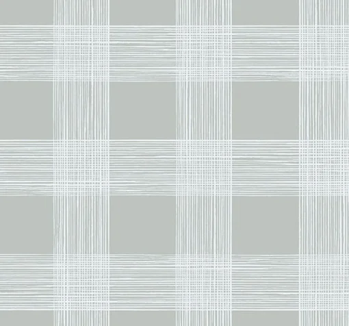 Brewster/ASP 2927-80908 Scarborough Grey Striated Plaid Wallpaper