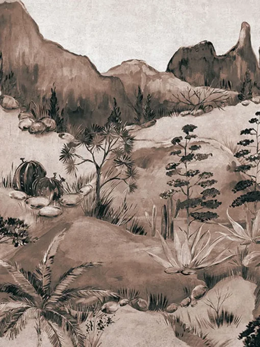 Brewster 391566 Scenic Savanna Sepia Wall Mural