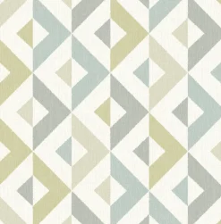 Brewster/ASP 2902-25544 Seesaw Grey Geometric Faux Linen Wallpaper