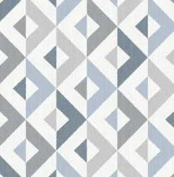Brewster/ASP 2902-25541 Seesaw Slate Geometric Faux Linen Wallpaper