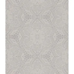Brewster 376058 Seychelles Grey Medallion Wallpaper