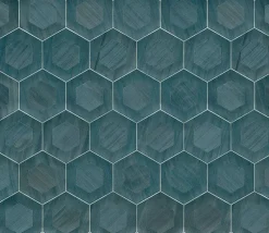 Brewster/ASP 2972-86112 Shunan Blue Wood Veneer Inlay Wallpaper