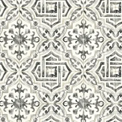Brewster 2904-12331 Sonoma Charcoal Spanish Tile Wallpaper