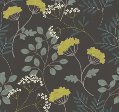 Brewster/ASP 2975-87544 Sorrel Black Botanical Wallpaper