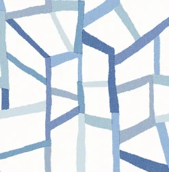 Brewster/ASP 2903-25849 Tate Blue Geometric Linen Wallpaper