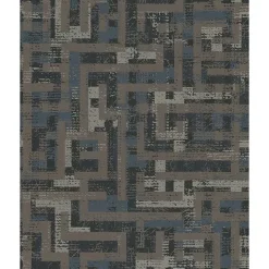 Brewster 376013 Tebessa Dark Brown Geometric Wallpaper