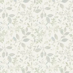 Brewster 3122-11114 Tinker Teal Woodland Botanical Wallpaper