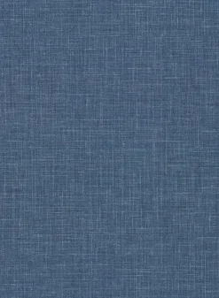Brewster 2921-50302 Upton Indigo Faux Linen Wallpaper