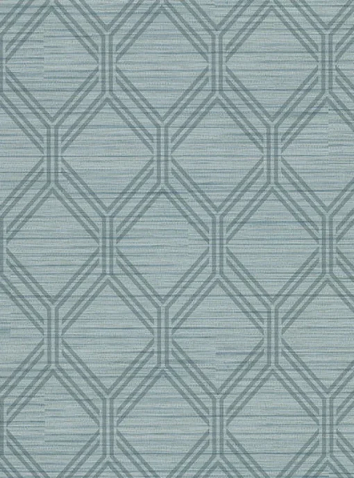 Brewster 2910-2726 Vaughan Teal Geometric Wallpaper