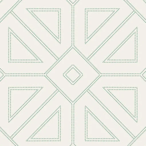 Brewster/ASP 2973-87373 Voltaire Green Beaded Geometric Wallpaper
