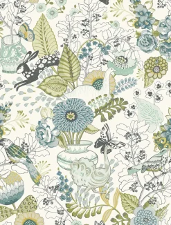 Brewster/ASP 2821-12803 Whimsy Green Fauna Wallpaper