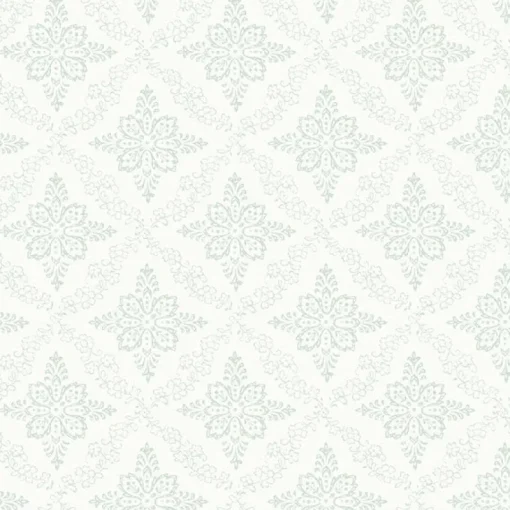 Brewster 3119-13533 Wynonna Teal Geometric Floral Wallpaper