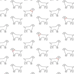 Brewster 3122-10400 Yoop White Dog Wallpaper