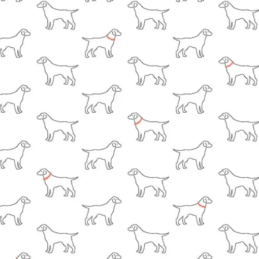 Brewster 3122-10400 Yoop White Dog Wallpaper