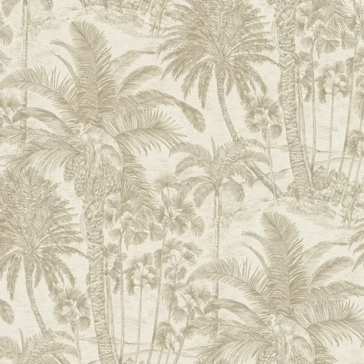Brewster 4035-832549 Yubi Gold Palm Trees Wallpaper