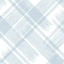 Brewster/ASP 2973-90705 Zag Blue Modern Plaid Wallpaper