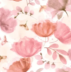 Brewster 2904-25680 Zahra Pink Floral Wallpaper