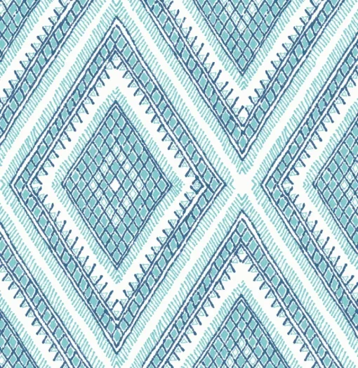 Brewster/ASP 2969-26013 Zaya Blue Tribal Diamonds Wallpaper