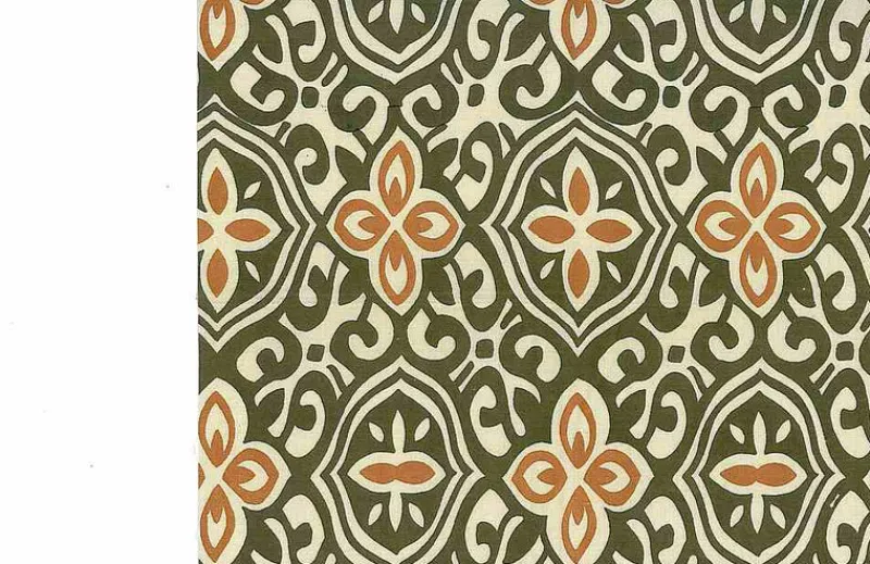 Laura Kiran Alhambra Handprint Mocha Fabric