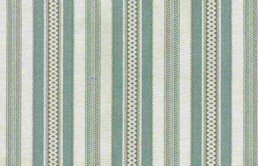 Laura Kiran Alpine Stripe Aqua Fabric
