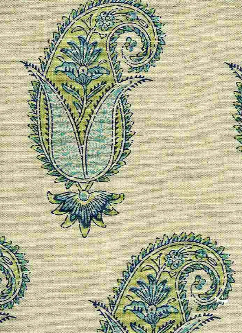 Laura Kiran Antique Paisley Print Spring Fabric