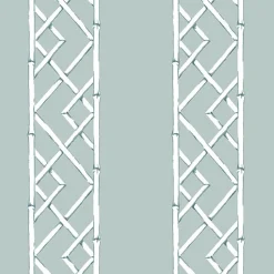 Brewster/ASP Aqua Latticework Wallpaper