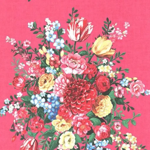 Brewster Ayaanle Pink Dutch Painters Floral Wallpaper