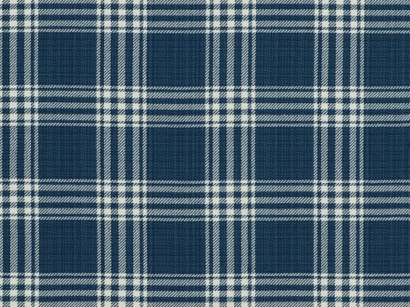 Covington Barnegat Plaid Deep Sea Fabric