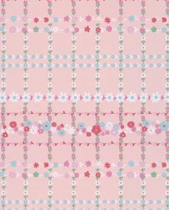 Brewster Belina Light Pink Flower Check Wallpaper