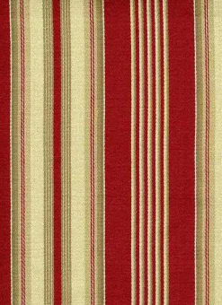 Laura Kiran Bordeaux Stripe Tomato Fabric