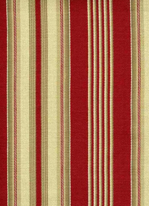 Laura Kiran Bordeaux Stripe Tomato Fabric