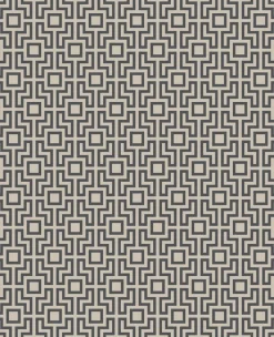 Brewster/ASP Boxwood Black Geometric Wallpaper