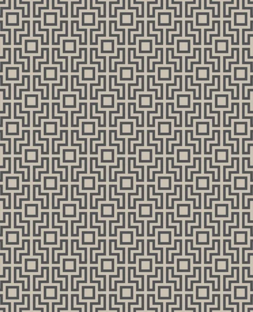 Brewster/ASP Boxwood Black Geometric Wallpaper