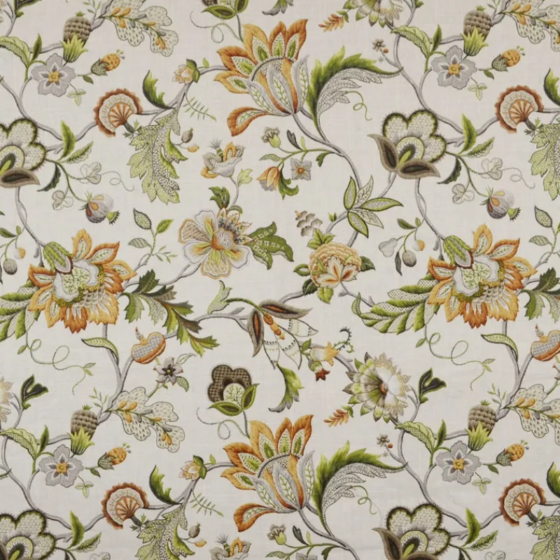 Stock/PKaufmann_inc/PK Brissac Amber Floral Jacobean Linen Fabric