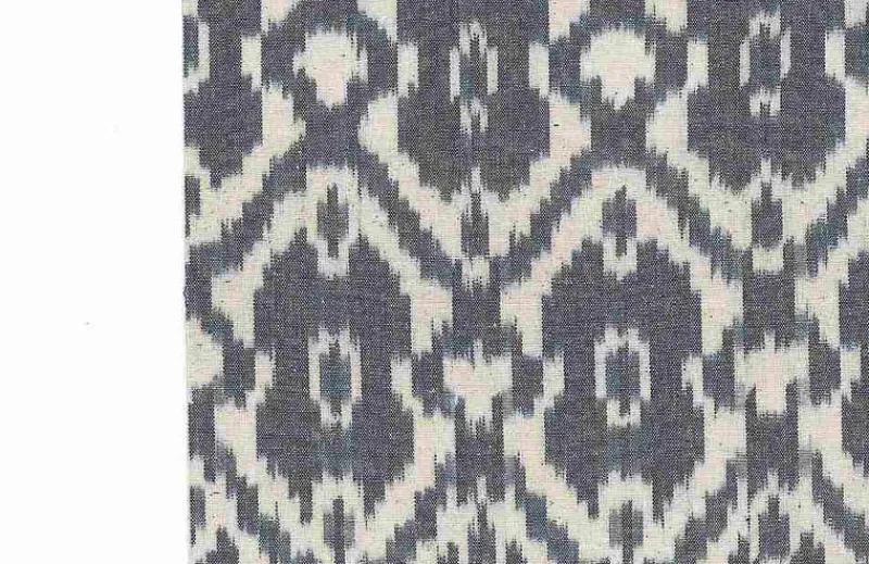 Laura Kiran Caravan Ikat Old Blue Fabric