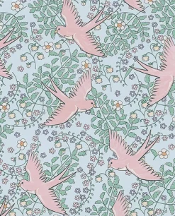 Brewster Cerina Light Blue Swallow Wallpaper