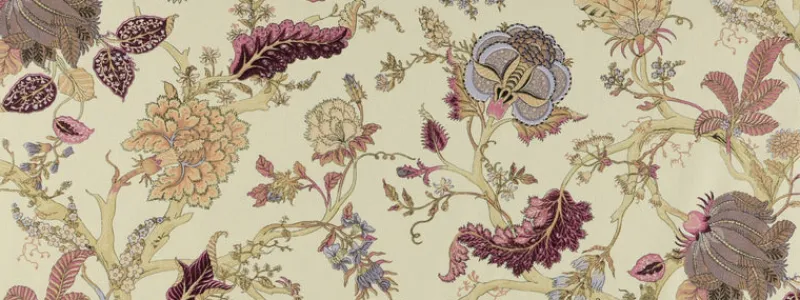 Covington Ceylan Bachette 65 Cream/Aubergine Fabric